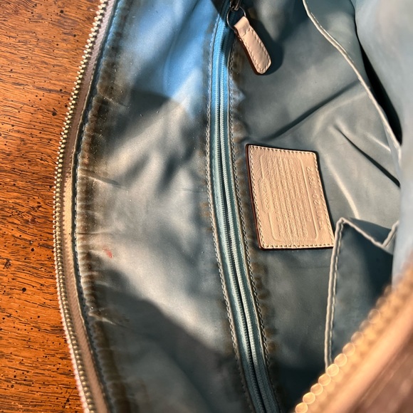 Coach Kristin Woven Leather Round Hobo Satchel - Picture 6 of 14